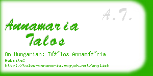 annamaria talos business card